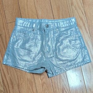 GAP Shimmering Silver Jean Shorts